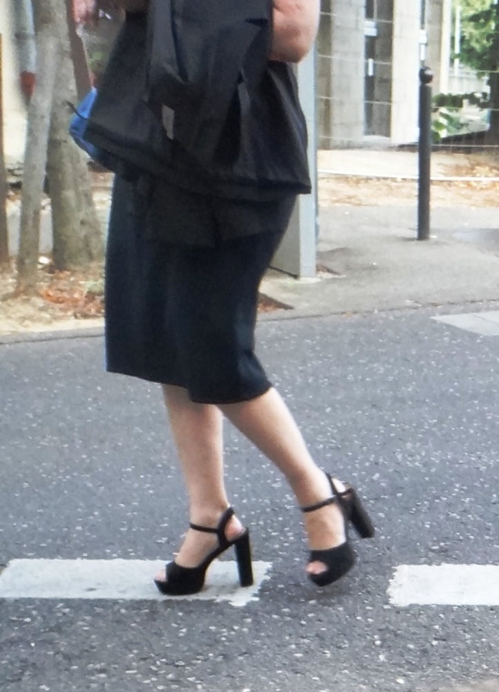 Candid mature in high heels photo #324419594