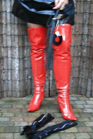 dutch mature shows high heels and boots