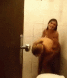 Girl caught nude in public