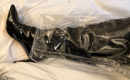 transparent pvc plastic fetish masturbation         