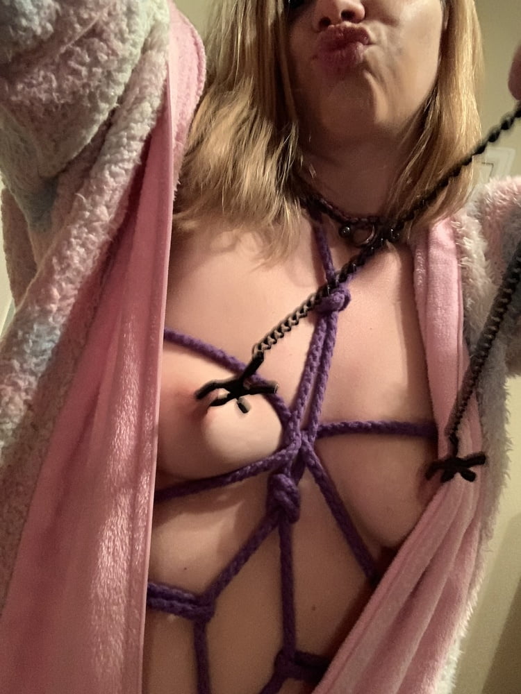 Bound Slut Slave Tied Gag Spread Pussy Cum On Tit Face Milf