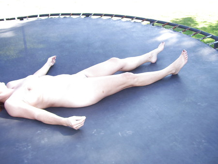 Naked women trampoline